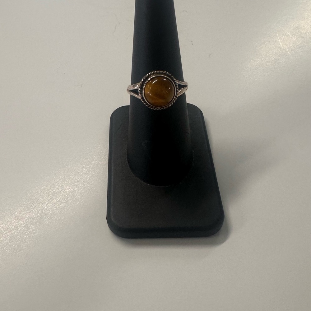 Tigers eye Sterling ring